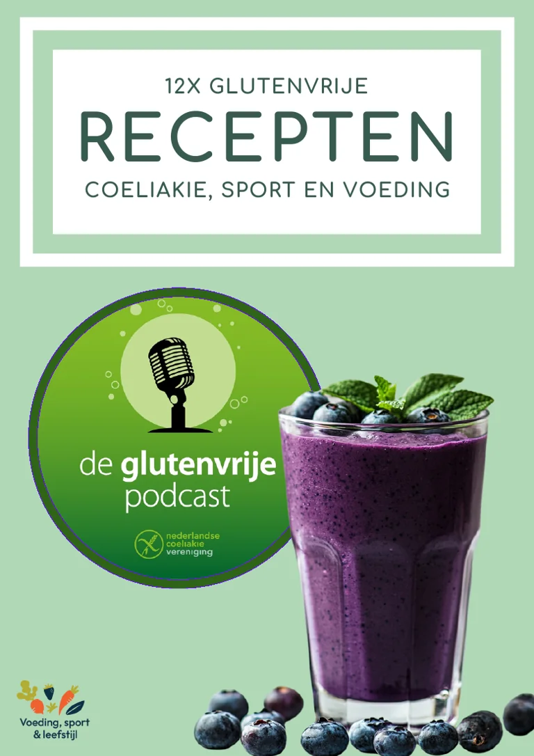 Cover van 12x glutenvrije recepten: coeliakie, sport en voeding